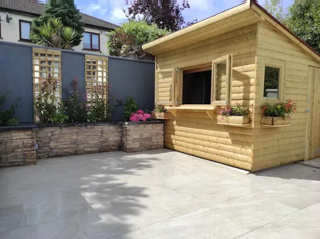 quaint background with shed